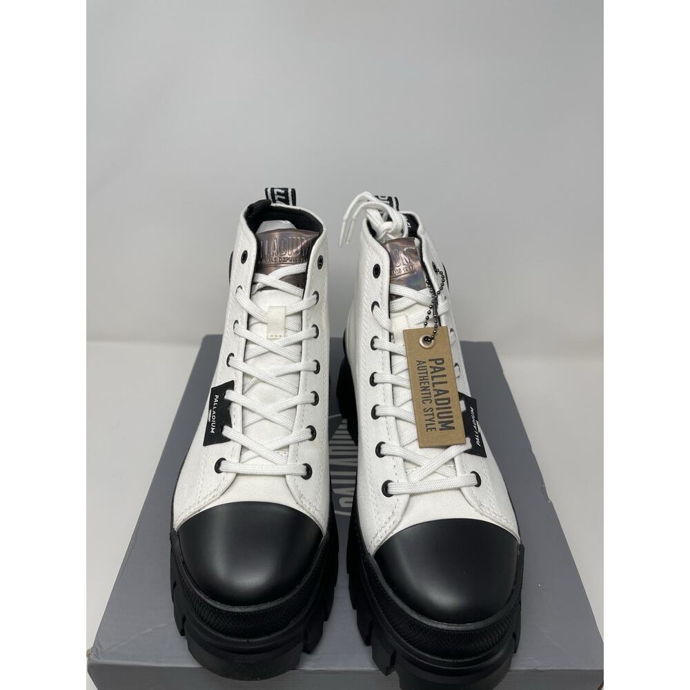 Palladium Shoe‎ Women's 8M Revolt TX HI Star White/Black 97242-116-M Retail $170 - Picture 2 of 8